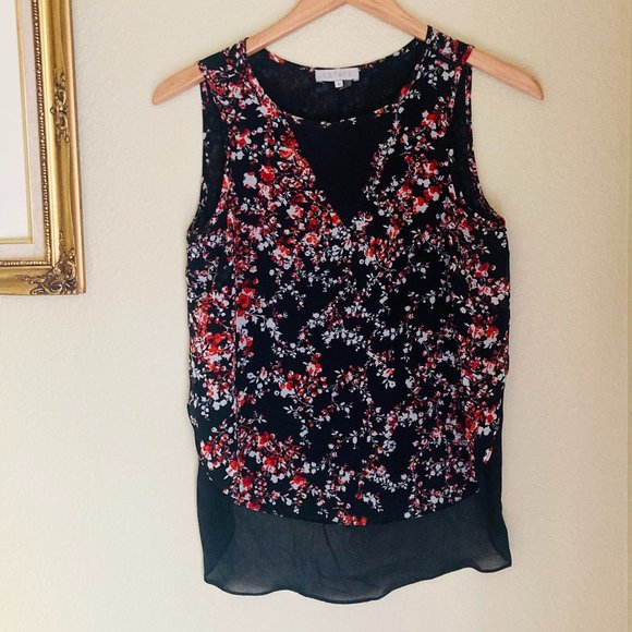 1. State Sheer Floral Tank - Picture 1 of 3